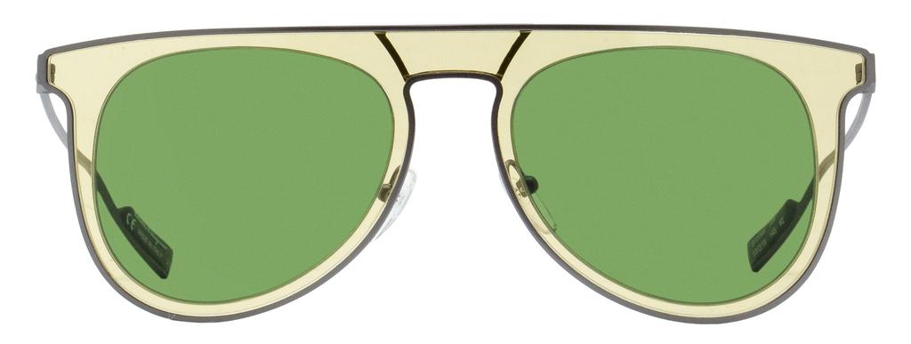 Salvatore Ferragamo Men's Aviator Sunglasses SF209SM 759 Sand/Matte Gunmetal 53mm商品第2张图片规格展示