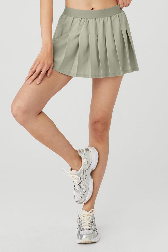 商品Alo|Varsity Tennis Skirt - Limestone,价格¥273-¥377,第1张图片