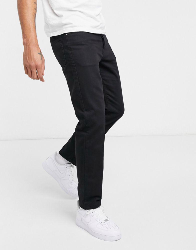 Topman straight jeans in black商品第4张图片规格展示