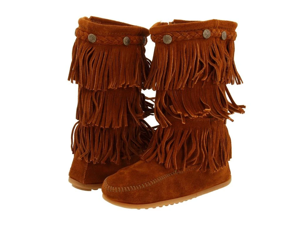 商品Minnetonka|3-Layer Fringe Boot (Toddler/Little Kid/Big Kid),价格¥418,第1张图片