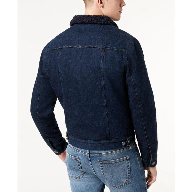 商品Tommy Hilfiger|Men's Midnight Denim Faux Sherpa Jacket,价格¥441,第2张图片详细描述