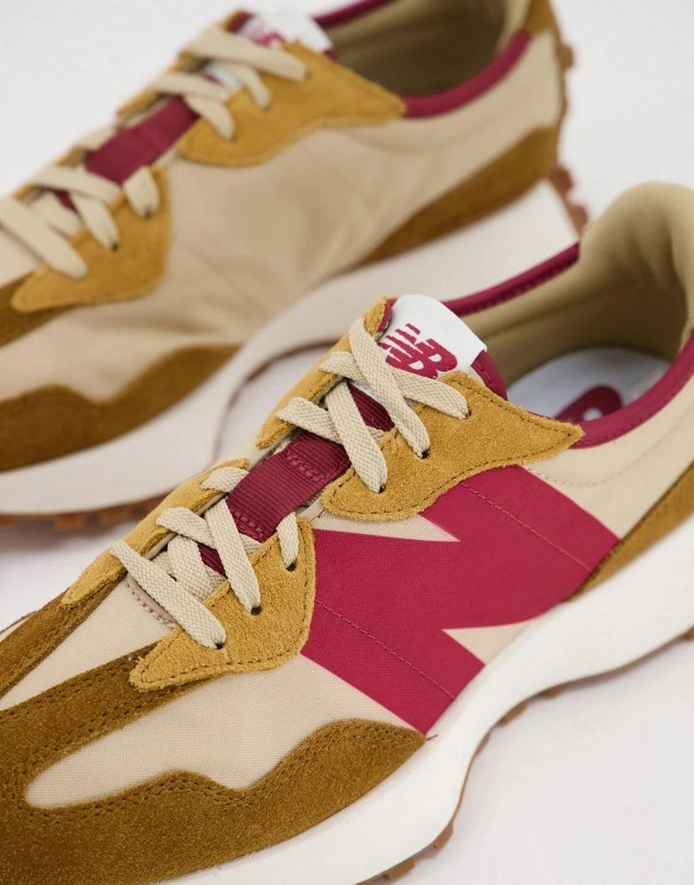 商品New Balance|New Balance 327 trainers in tan and pink,价格¥718,第4张图片详细描述