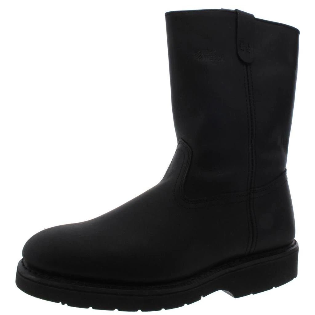 商品Work America|Work America Mens 10-1/2" Work Wellington Leather Oil Resistant Wellington Boots,价格¥374,第1张图片