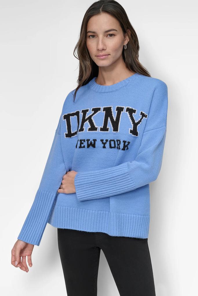 【DKNY】 DKNY by Donna Karan Metallic Bubble Logo Knit Drawstring