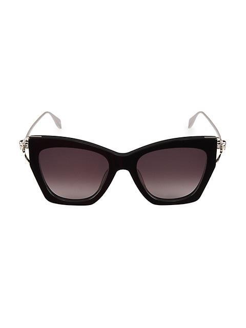 商品Alexander McQueen|Skull Hinge Combi 53MM Cat-Eye Acetate Sunglasses,价格¥3235,第1张图片