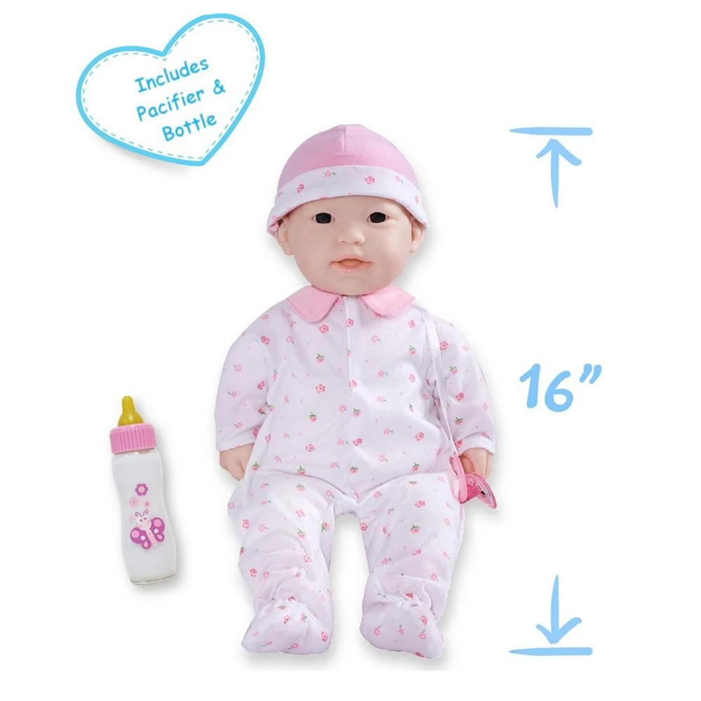 商品JC TOYS|La Baby Asian 16" Soft Body Baby Doll Pink Outfit,价格¥149,第2张图片详细描述