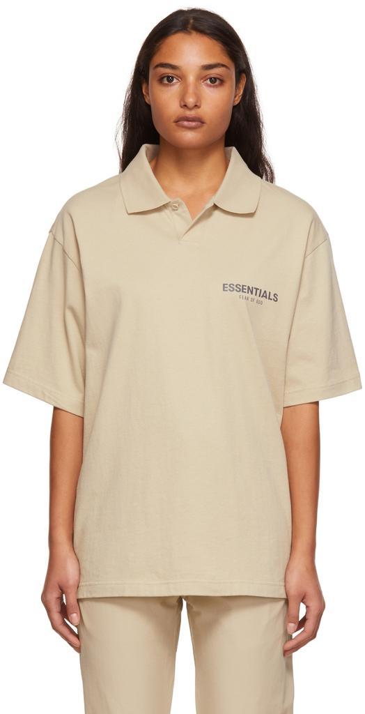 商品Essentials|SSENSE Exclusive Beige Jersey Polo,价格¥461,第1张图片