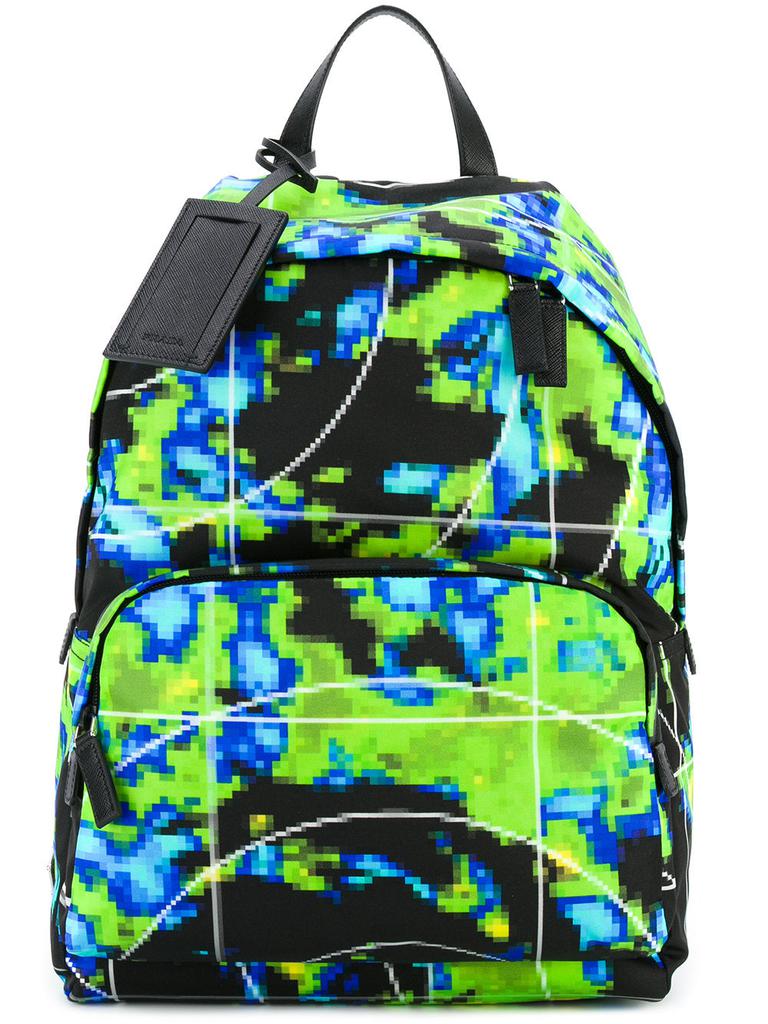 Prada digital print backpack商品第1张图片规格展示