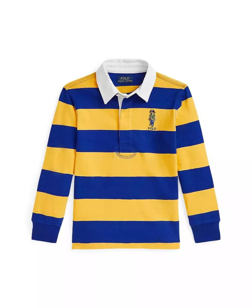 商品Ralph Lauren|Toddler and Little Boys Polo Bear Cotton Jersey Rugby Shirt,价格¥218,第2张图片详细描述