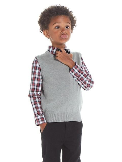 商品Andy & Evan|Baby Boy's 3-Piece Holiday Sweater, Vest & Pants,价格¥461,第4张图片详细描述