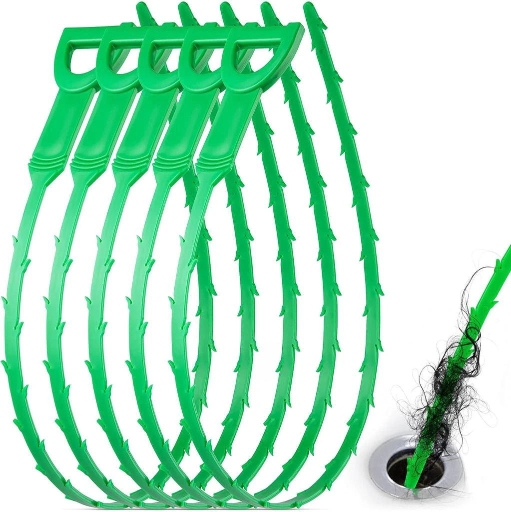5 Pack Long Flexible Plumbing Snake Drain Clog Remover 商品