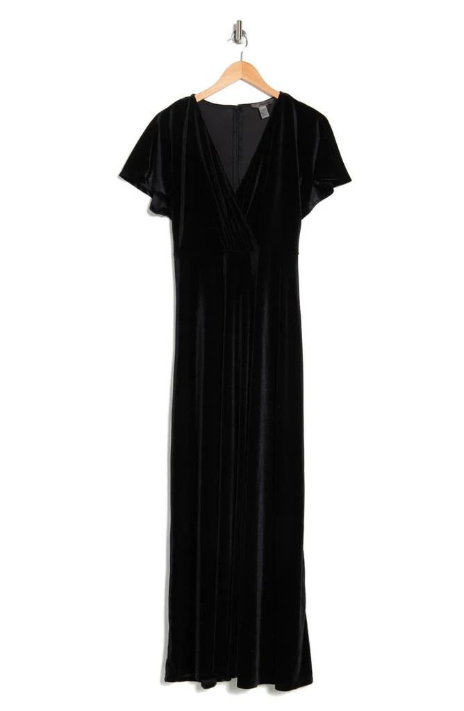 商品Love by Design|June Velvet Flutter Sleeve Maxi Dress,价格¥363,第3张图片详细描述