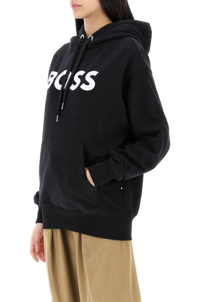 商品Hugo Boss|LOGO PRINTED COTTON HOODIE,价格¥468,第5张图片详细描述