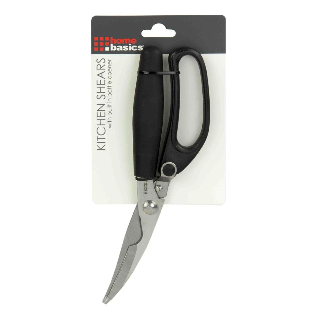 商品Home Basics|Home Basics Poultry Shears with Non-Slip TRP Coated Handles, Black,价格¥123,第1张图片