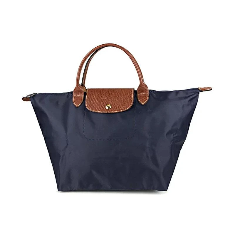 商品[国内直发] Longchamp|珑骧 LONGCHAMP 奢侈品 女士LE PLIAGE系列中号藏蓝色尼龙短柄可折叠手提包饺子包 1623 089 556,价格¥478,第1张图片