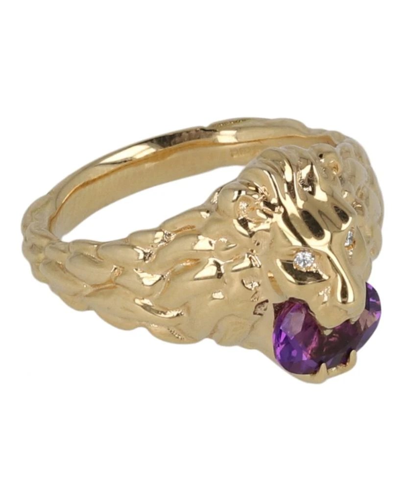 商品Gucci|Diamond Amethyst Lion Head Ring,价格¥16377,第1张图片