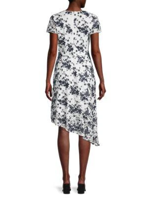 商品Karl Lagerfeld Paris|​Floral Lace Asymmetric Hem Dress,价格¥488,第2张图片详细描述