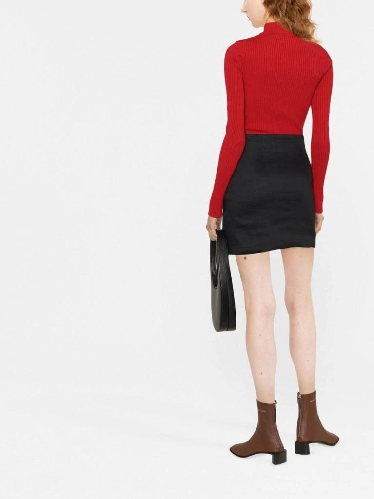 商品Courrèges|Fitted Red Ribbed Knit Sweater With Embroidered Logo,价格¥3449,第4张图片详细描述