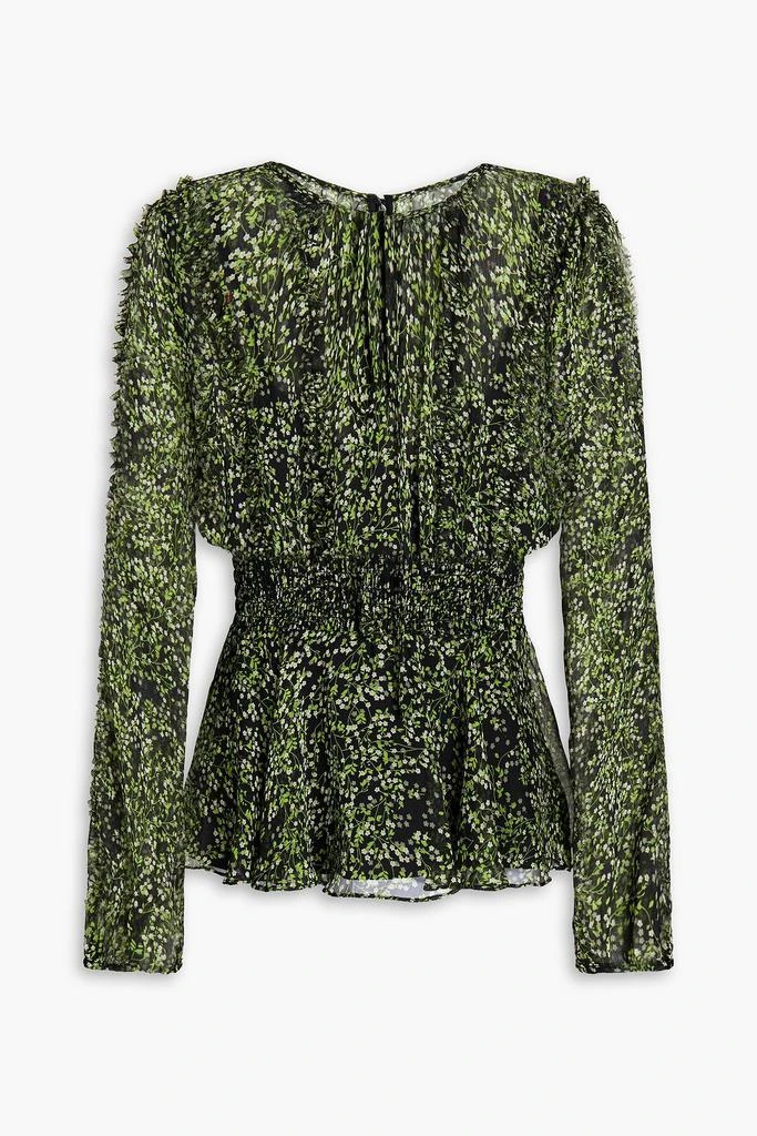 商品MIKAEL AGHAL|Shirred floral-print chiffon blouse,价格¥1122,第1张图片