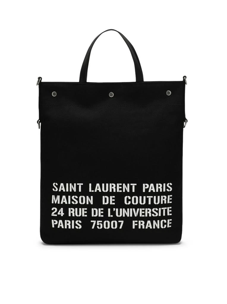 商品Yves Saint Laurent|Black North/South tote bag in canvas,价格¥10039,第1张图片