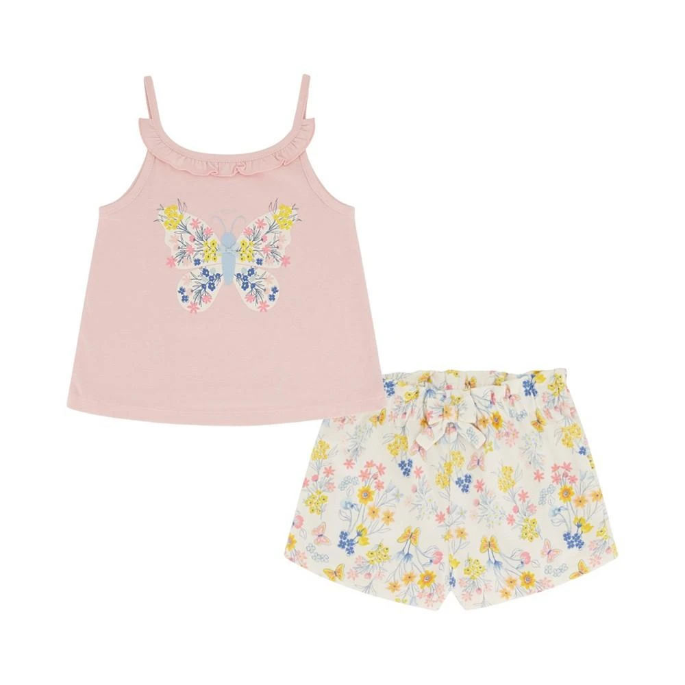 商品KIDS HEADQUARTERS|Baby Girls Butterfly Top and Shorts, 2 Piece Set,价格¥79,第1张图片