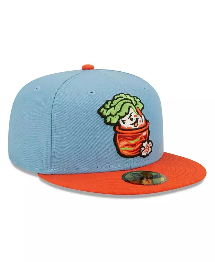 商品New Era|Men's Light Blue Montgomery Biscuits Montgomery Kimchi Theme Night 59FIFTY Fitted Hat,价格¥313,第3张图片详细描述