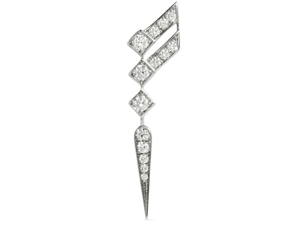 商品STATEMENT|Stairway 羽翅耳环 钻石 & 银,价格¥16124,第1张图片