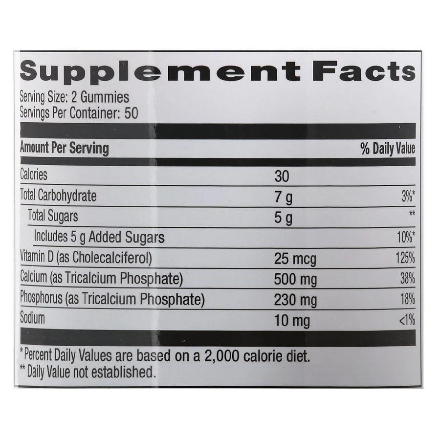 商品Walgreens|Calcium Gummies Cherry Vanilla, Strawberry Vanilla, Orange Vanilla,价格¥82,第3张图片详细描述