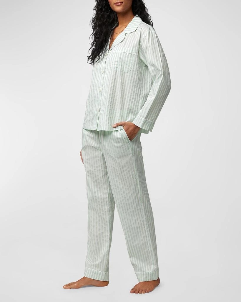 商品BedHead Pajamas|Striped Puckered Organic Cotton Pajama Set,价格¥938,第2张图片详细描述