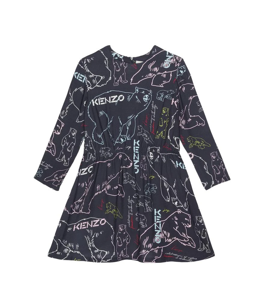 商品Kenzo|All Over Polar Bears Print Long Sleeve Dress (Little Kids/Big Kids),价格¥835,第1张图片