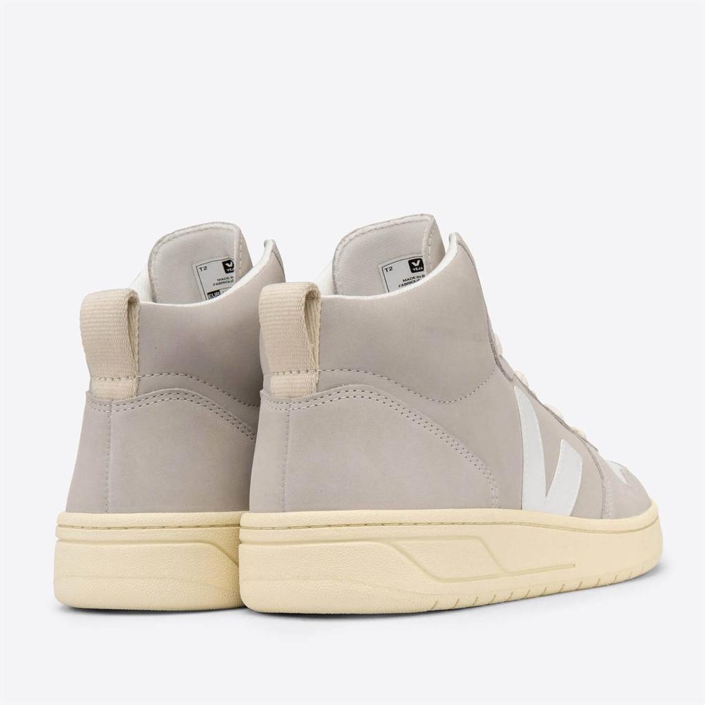 Veja Women's V-15 Leather Hi-Top Trainers - Extra White/Natural商品第3张图片规格展示