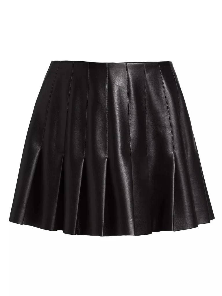 商品Alice + Olivia|Carter Faux Leather Pleated Miniskirt,价格¥1877,第1张图片