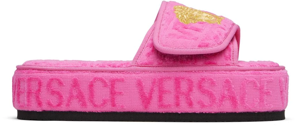 商品Versace|Pink 'I Heart Baroque' Slippers,价格¥3197,第1张图片
