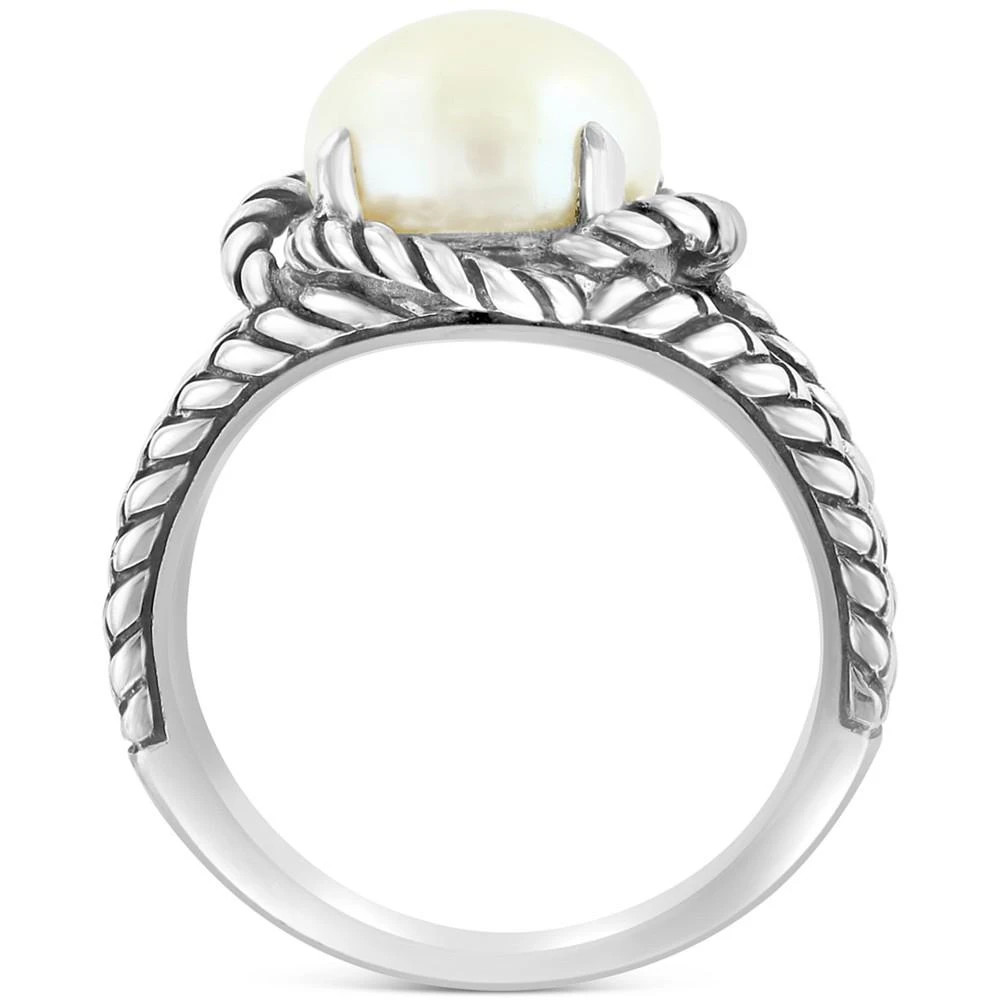 商品Effy|EFFY® Freshwater Pearl (9mm) Rope-Style Ring in Sterling Silver,价格¥669,第5张图片详细描述