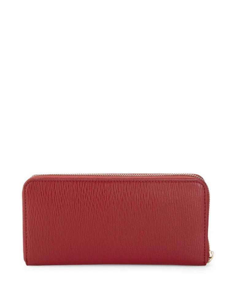 商品Moschino|Textured Faux Leather Zip-Around Wallet,价格¥708,第3张图片详细描述