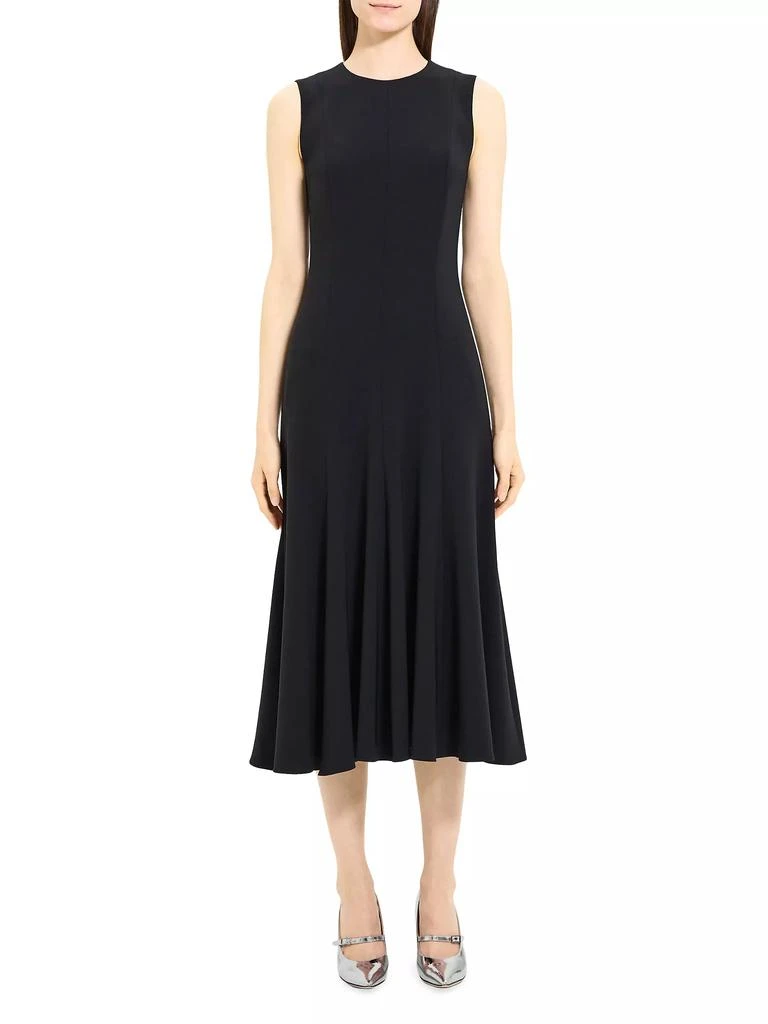 商品Theory|Crepe Seamed Midi-Dress,价格¥1227,第3张图片详细描述