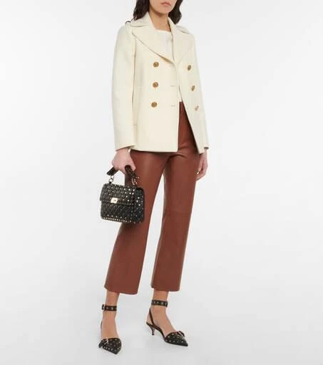 商品RED Valentino|高腰直筒皮裤,价格¥5275,第2张图片详细描述