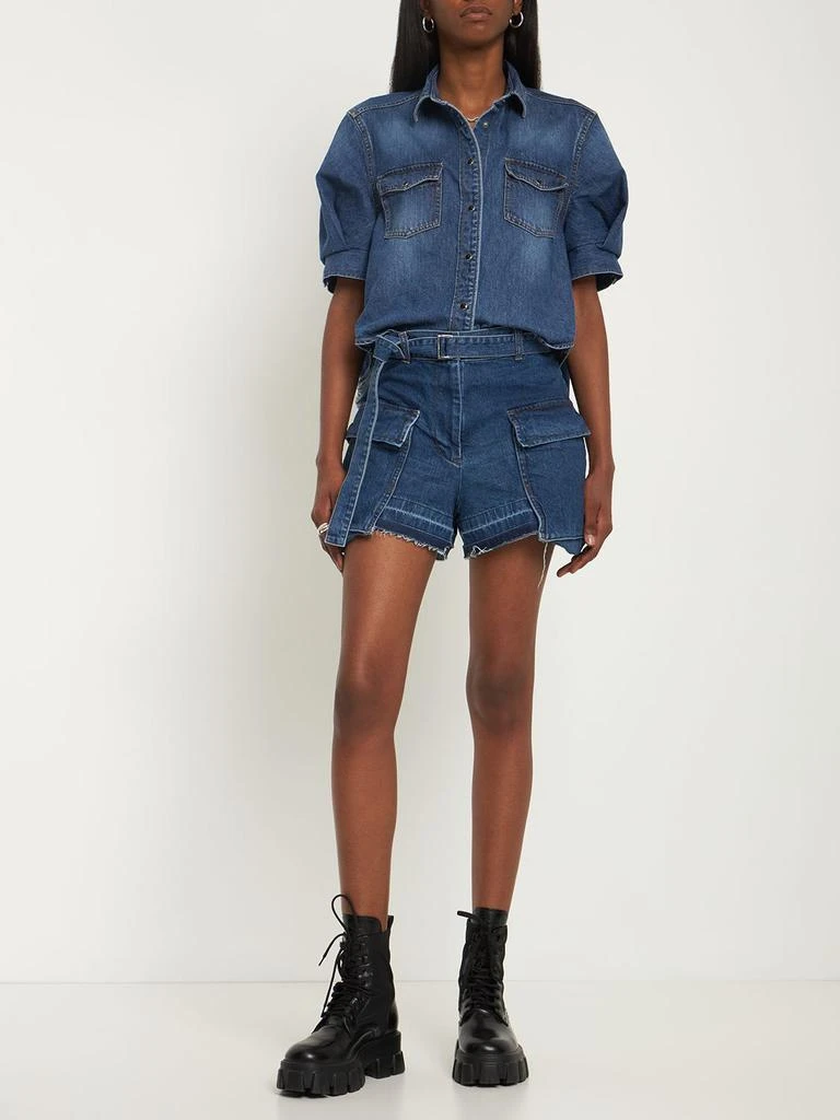 商品Sacai|Puffy Sleeve Denim Shirt,价格¥3874,第1张图片详细描述