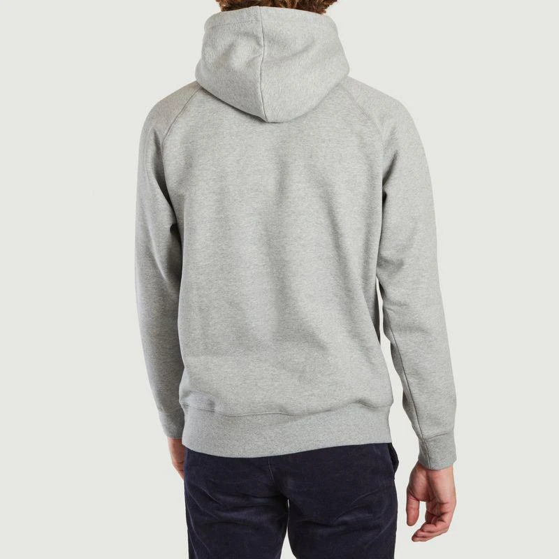 商品Carhartt|Hooded Chase Sweatsh Grey Heather Gold CARHARTT WIP,价格¥715,第3张图片详细描述