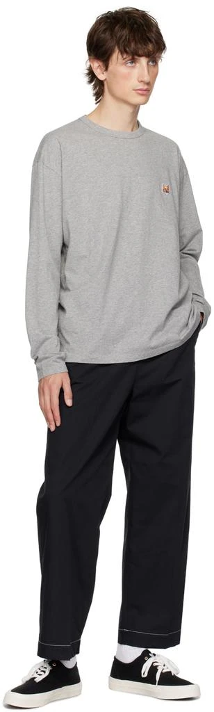 商品Maison Kitsune|Gray Fox Head Long Sleeve T-Shirt,价格¥998,第4张图片详细描述