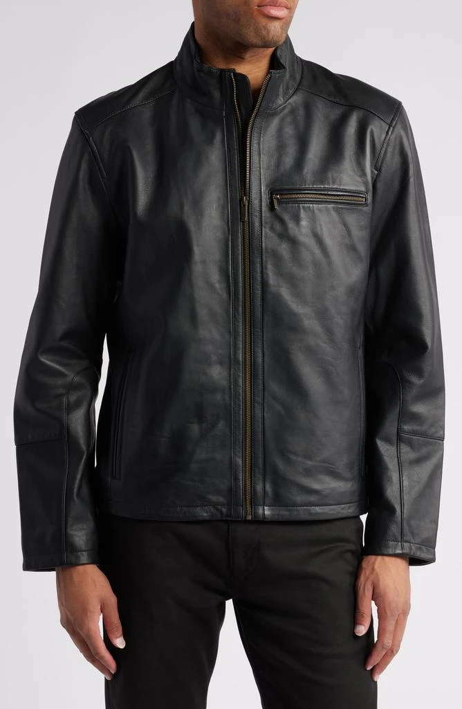 商品Cole Haan|Classic Leather Moto Jacket,价格¥1517,第3张图片详细描述