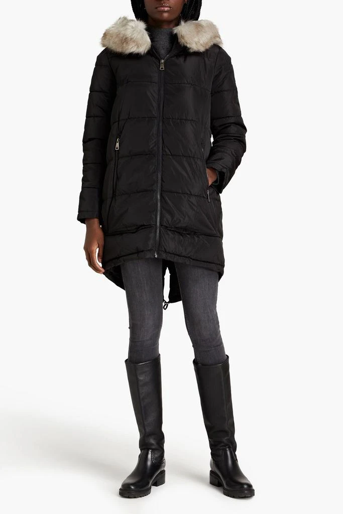 商品DKNY|Faux fur-trimmed quilted shell hooded coat,价格¥1042,第4张图片详细描述