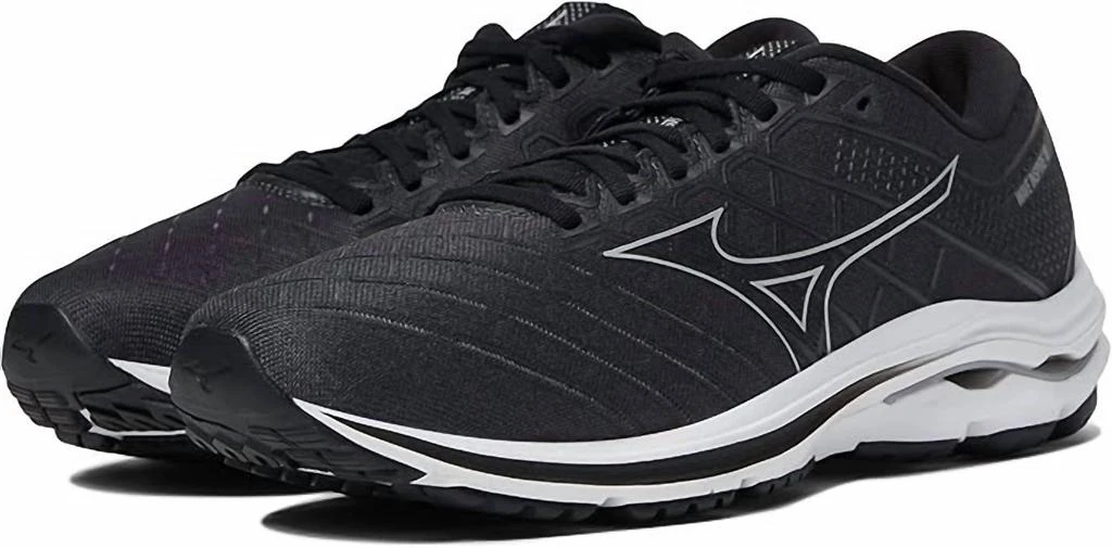 商品Mizuno|Men's Wave Inspire 18 Running Shoe In Black-Silver,价格¥508,第1张图片