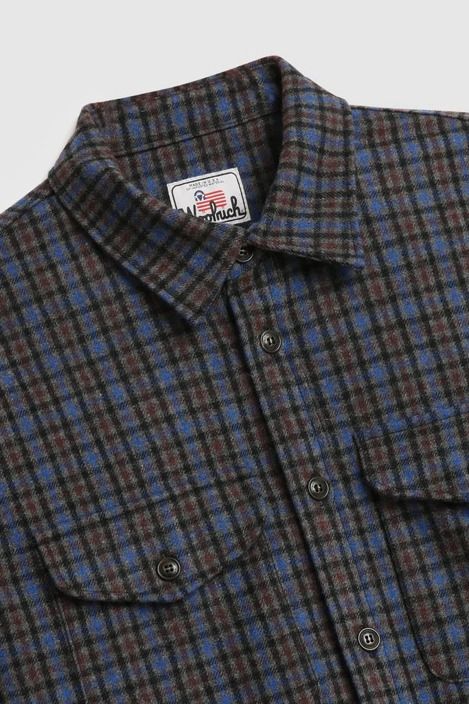 商品Woolrich|Wool Blend Oxbow Flannel Overshirt - Made in USA - Men - Blue,价格¥1559,第2张图片详细描述
