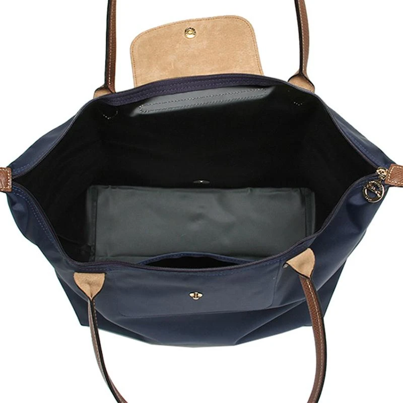 商品[国内直发] Longchamp|珑骧 LONGCHAMP 送女友 奢侈品 女士LE PLIAGE系列大号海军蓝色织物长柄可折叠手提单肩饺子包 L1899 089 556,价格¥620,第4张图片详细描述