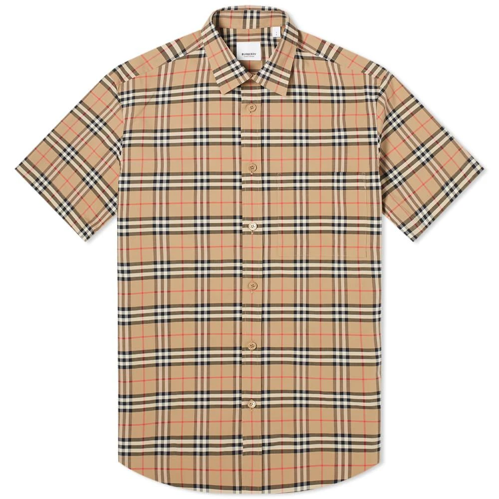 商品Burberry|Burberry Short Sleeve Simpson Check Shirt,价格¥3120,第1张图片