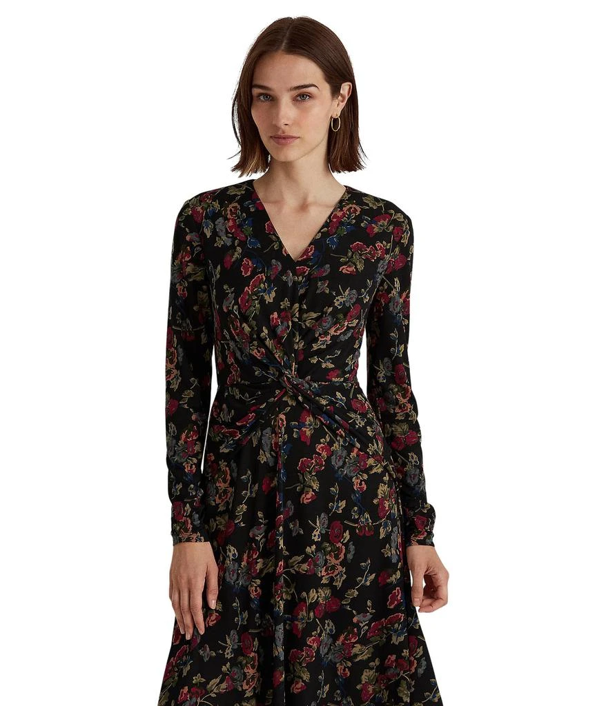 商品Ralph Lauren|Floral Surplice Jersey Dress,价格¥1079,第4张图片详细描述