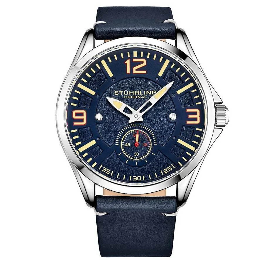 商品Stuhrling Original|Stuhrling Original Aviator Blue Dial Mens Watch M15682,价格¥662,第1张图片