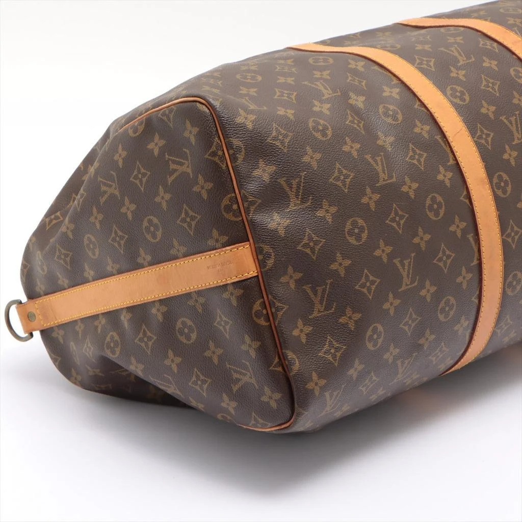 商品[二手商品] Louis Vuitton|Louis Vuitton Brown Monogram Canvas Leather Keepall 55 cm Bandouliere Duffle Bag Luggage,价格¥13458,第5张图片详细描述