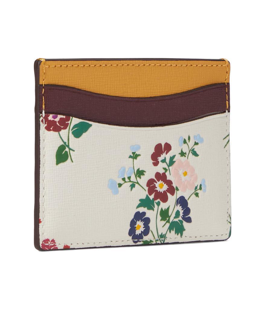 商品Kate Spade|Morgan Bouquet Toss Embossed Saffiano Leather Card Holder,价格¥404,第4张图片详细描述